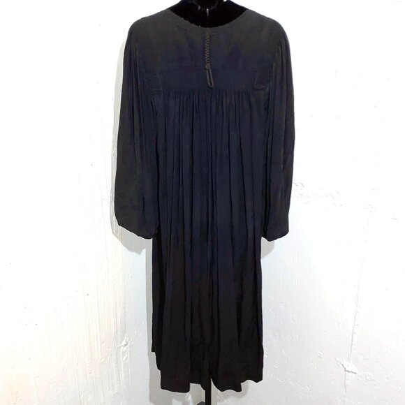 VINTAGE Black BENTLEY & SIMON Clergy Velvet Panel ROBE Priest, Officiant, etc.XL - Picture 4 of 10